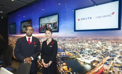 Delta Air Lines takes off for Portland, Oregon